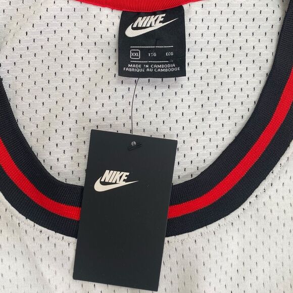 Nike NSW Statement Mesh White Red Tank AR9892-100 Mens size XXL New with Tags - Picture 5 of 9